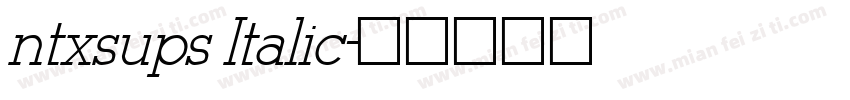 ntxsups Italic字体转换